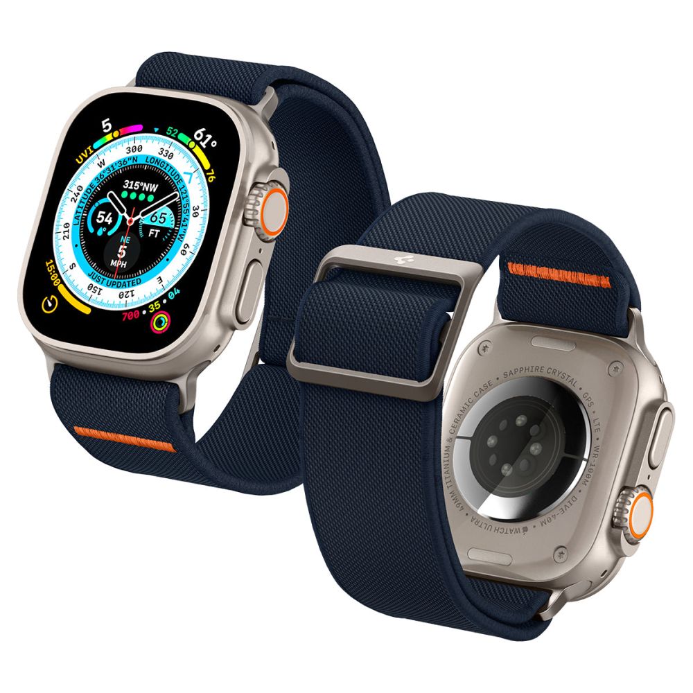 CINTURINO SPIGEN FIT LITE ULTRA APPLE WATCH 6 / 7 / 8 / 9 / 10 / SE / ULTRA 1 / 2 (44 / 45 / 46 / 49 MM) BLU NAVY