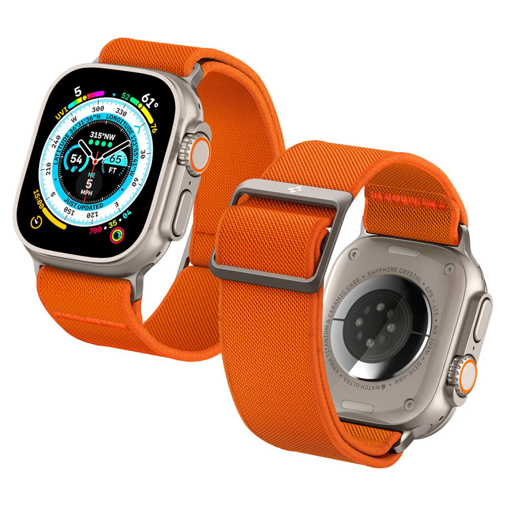 CINTURINO SPIGEN FIT LITE ULTRA APPLE WATCH 6 / 7 / 8 / 9 / 10 / SE / ULTRA 1 / 2 (44 / 45 / 46 / 49 MM) ARANCIONE