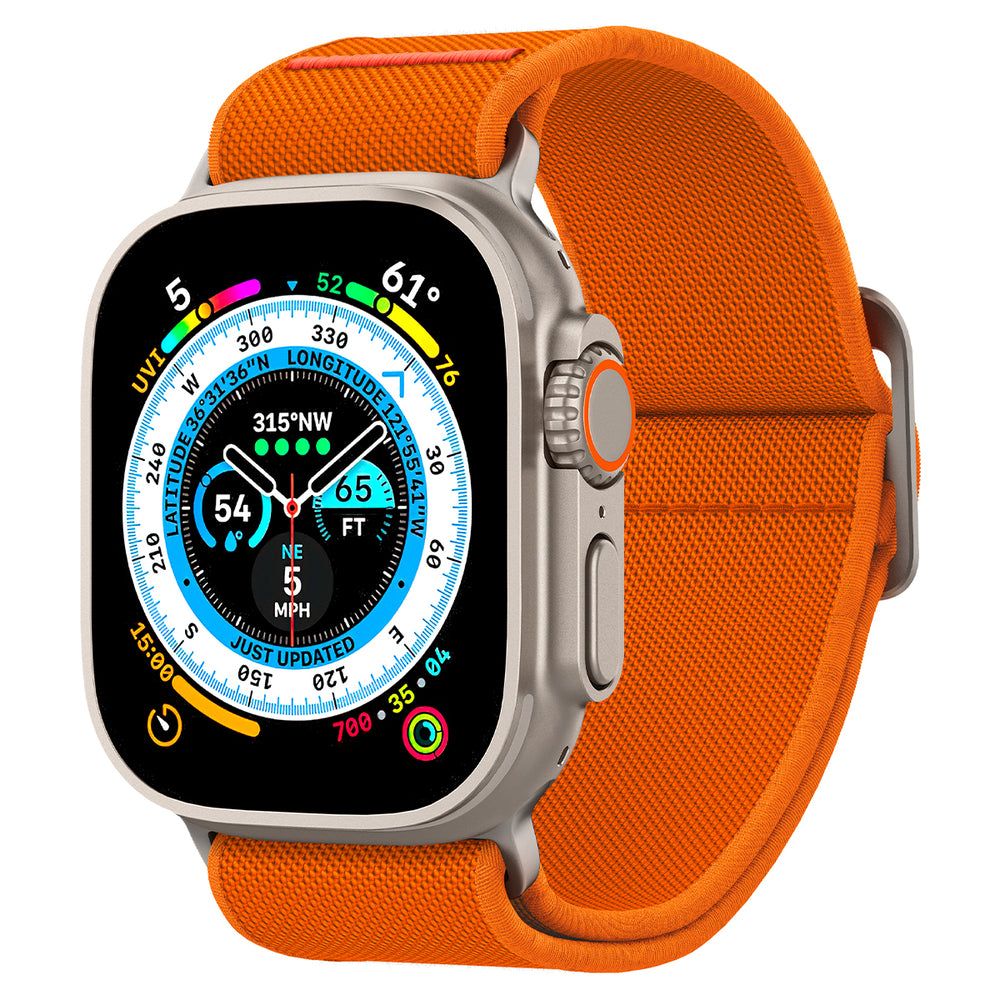 CINTURINO SPIGEN FIT LITE ULTRA APPLE WATCH 6 / 7 / 8 / 9 / 10 / SE / ULTRA 1 / 2 (44 / 45 / 46 / 49 MM) ARANCIONE