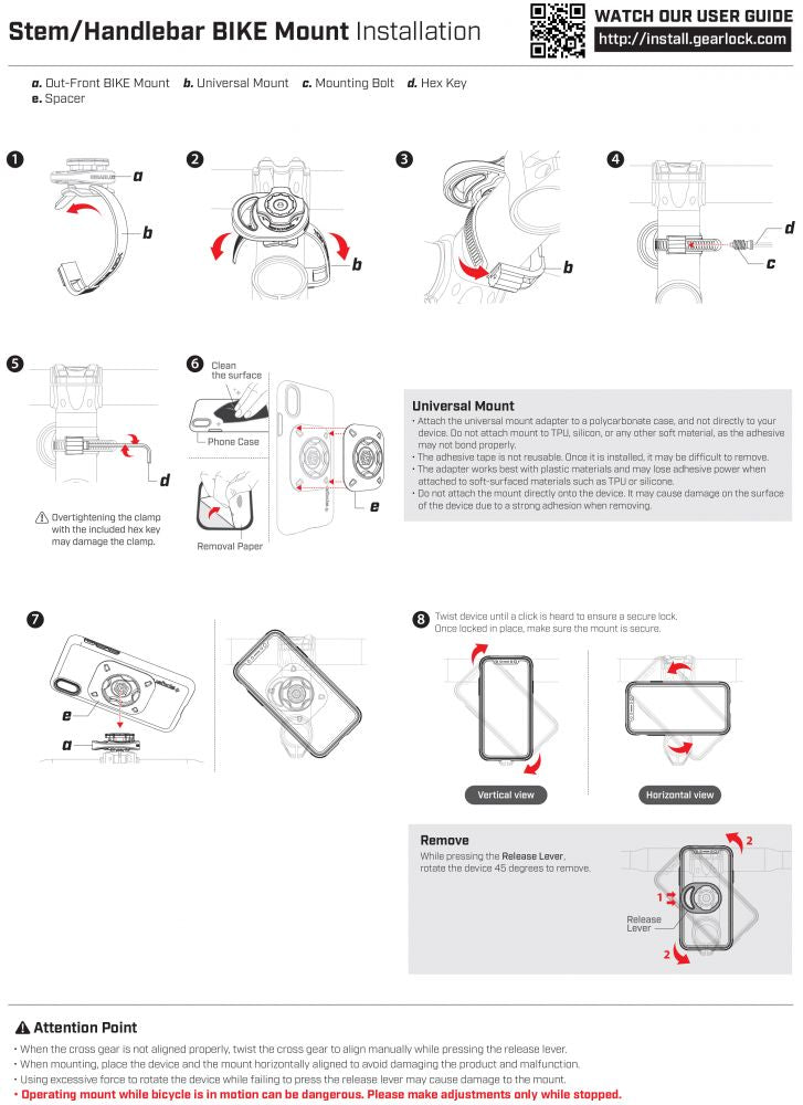 MONTAGGIO PER CELLULARE SU BICICLETTA SPIGEN GEARLOCK MS100 SUPPORTO PER MANUBRIO