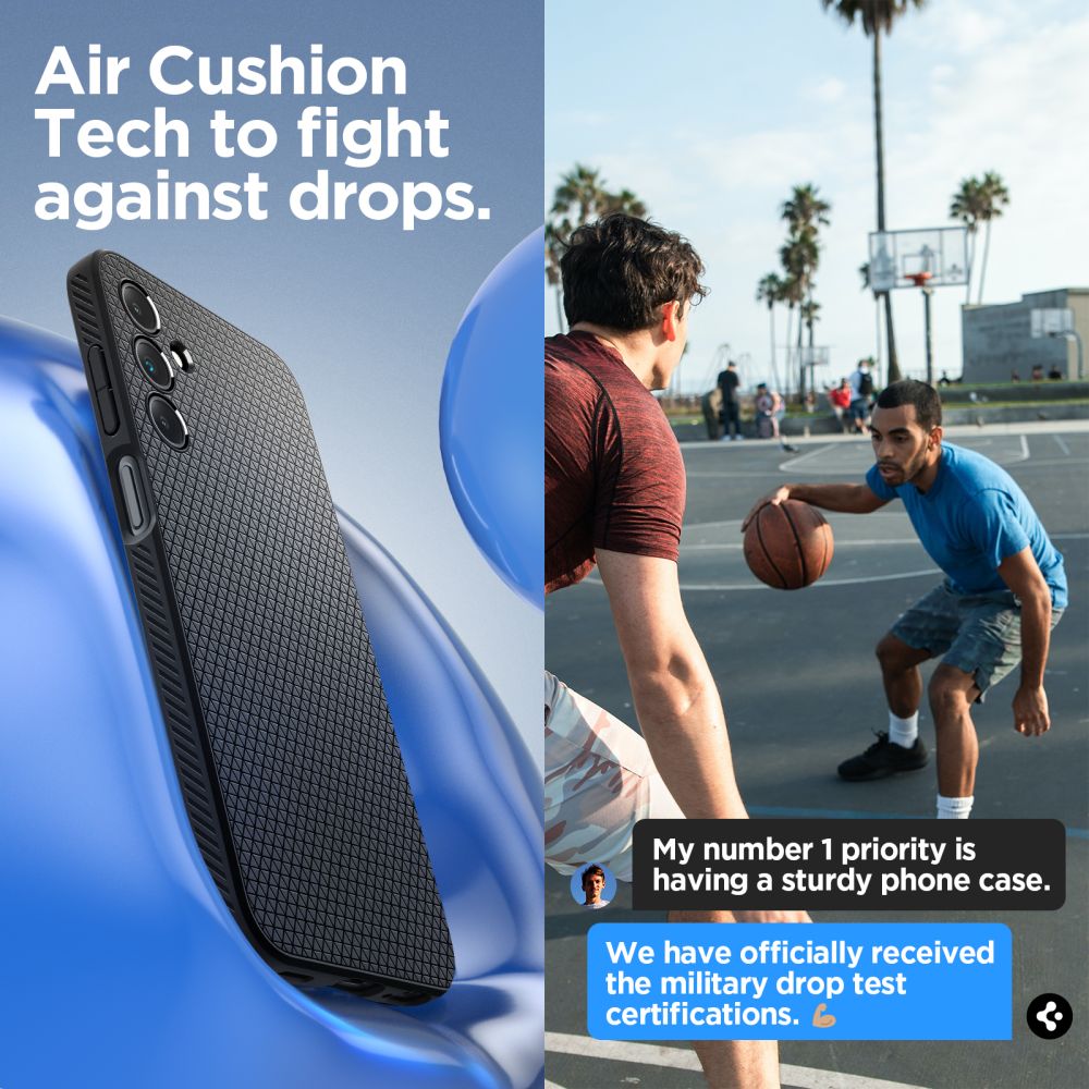 COPERTURA SPIGEN LIQUID AIR GALAXY A15 4G / 5G NERO OPACO