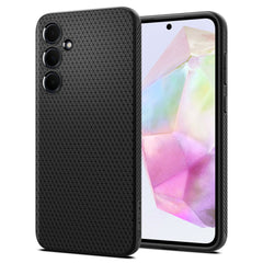 COPERTURA SPIGEN LIQUID AIR GALAXY A35 5G NERO OPACO