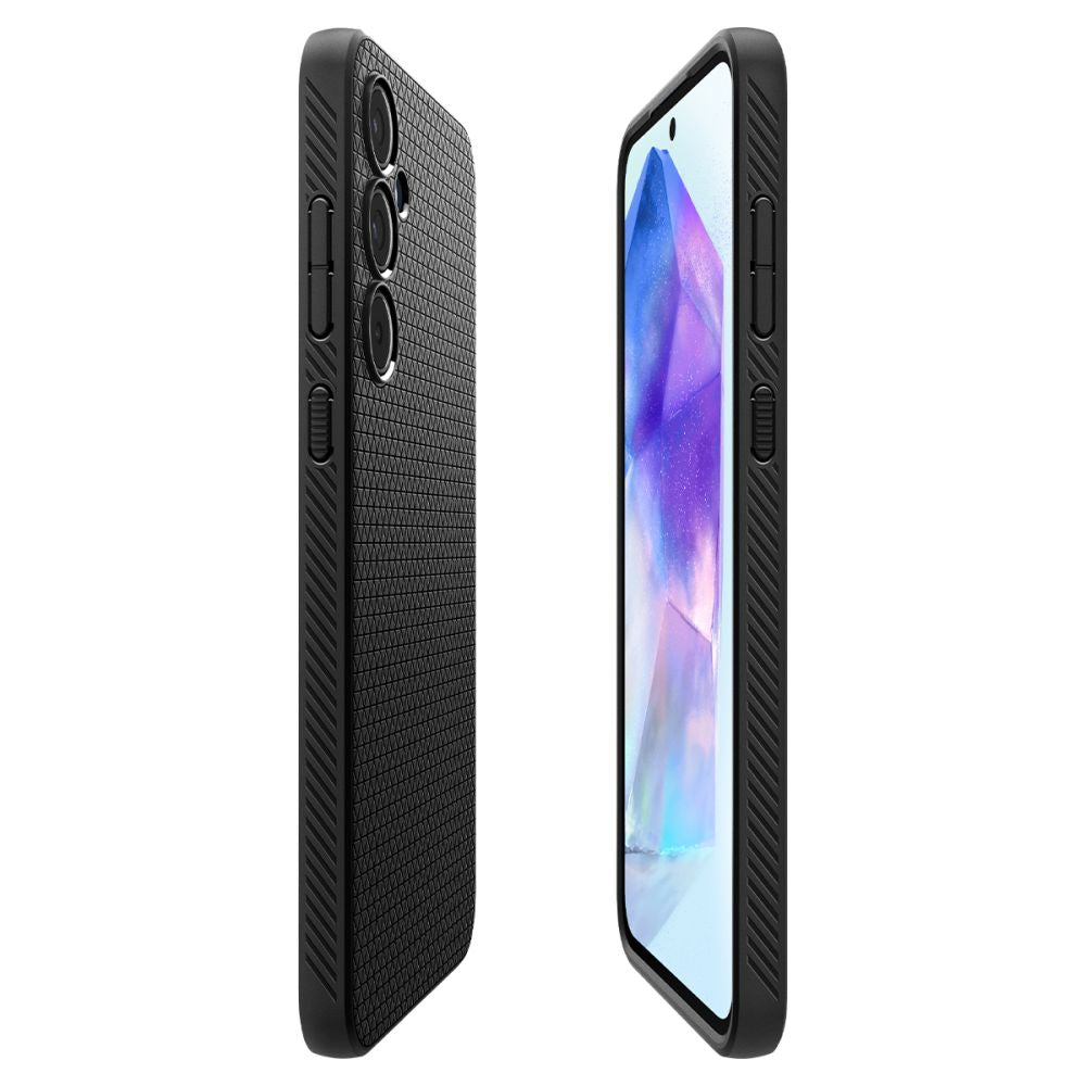 COPERTURA SPIGEN LIQUID AIR GALAXY A55 5G NERO OPACO