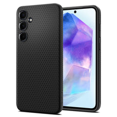 COPERTURA SPIGEN LIQUID AIR GALAXY A55 5G NERO OPACO