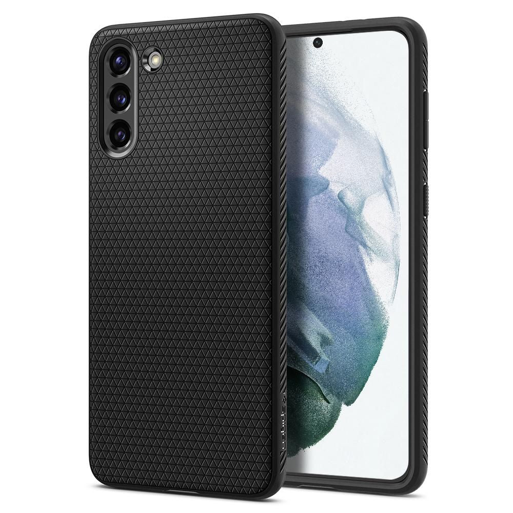 COPERTURA SPIGEN LIQUID AIR GALAXY S21 NERO OPACO