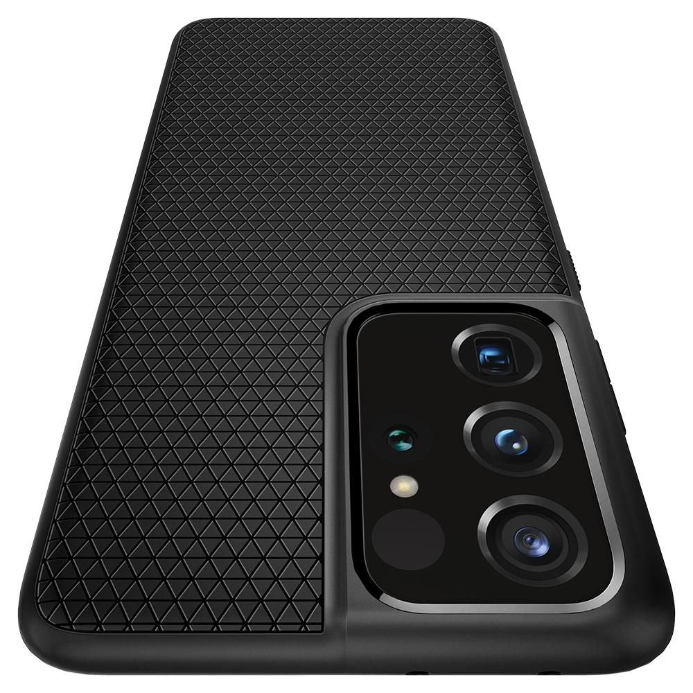 COPERTURA SPIGEN LIQUID AIR GALAXY S21 ULTRA NERO OPACO
