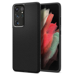 COPERTURA SPIGEN LIQUID AIR GALAXY S21 ULTRA NERO OPACO
