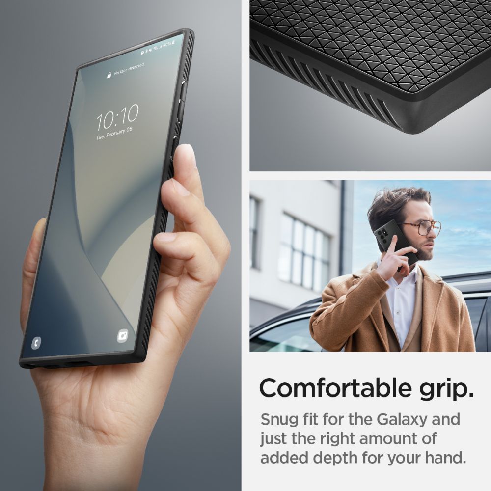 COPERTURA SPIGEN LIQUID AIR GALAXY S22 ULTRA NERO OPACO