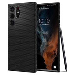 COPERTURA SPIGEN LIQUID AIR GALAXY S22 ULTRA NERO OPACO