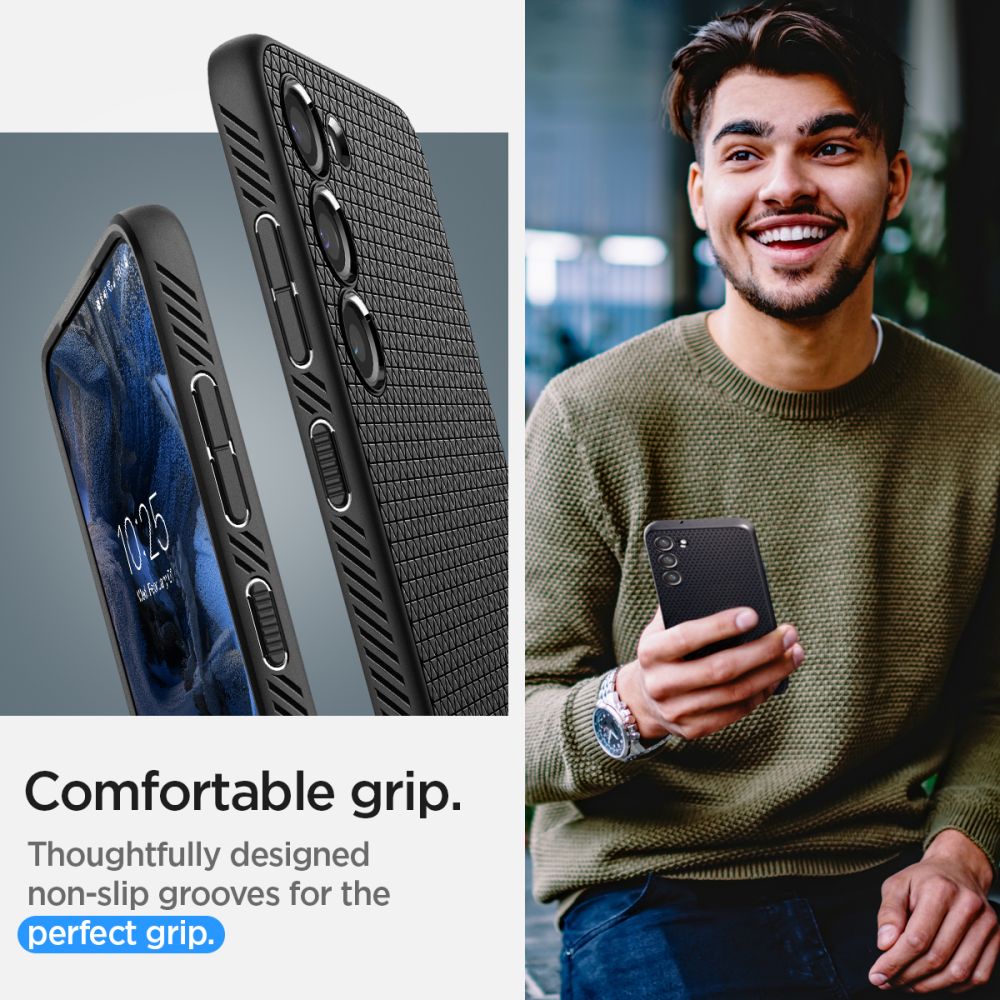 COPERTURA SPIGEN LIQUID AIR GALAXY S23+ PLUS NERO OPACO