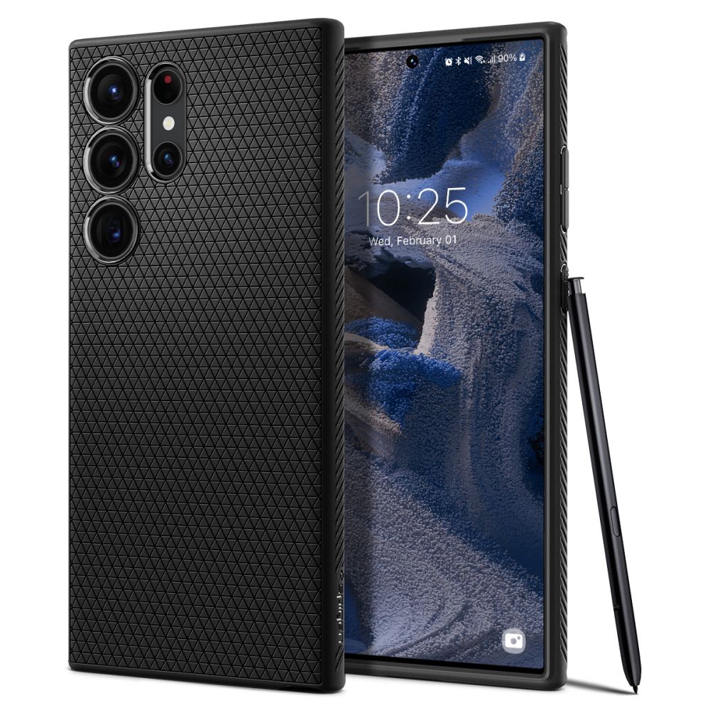 COPERTURA SPIGEN LIQUID AIR GALAXY S23 ULTRA NERO OPACO
