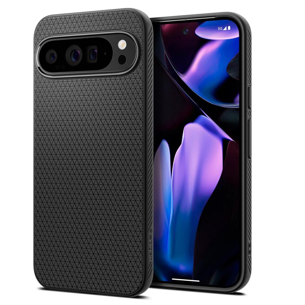 COPERTURA PER GOOGLE PIXEL 9 PRO XL SPIGEN LIQUID AIR NERO OPACO