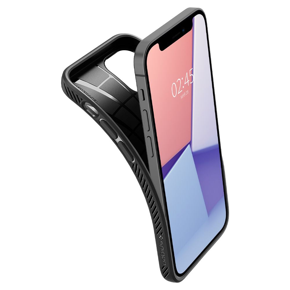 COPERTURA SPIGEN LIQUID AIR IPHONE 12 MINI NERO OPACO