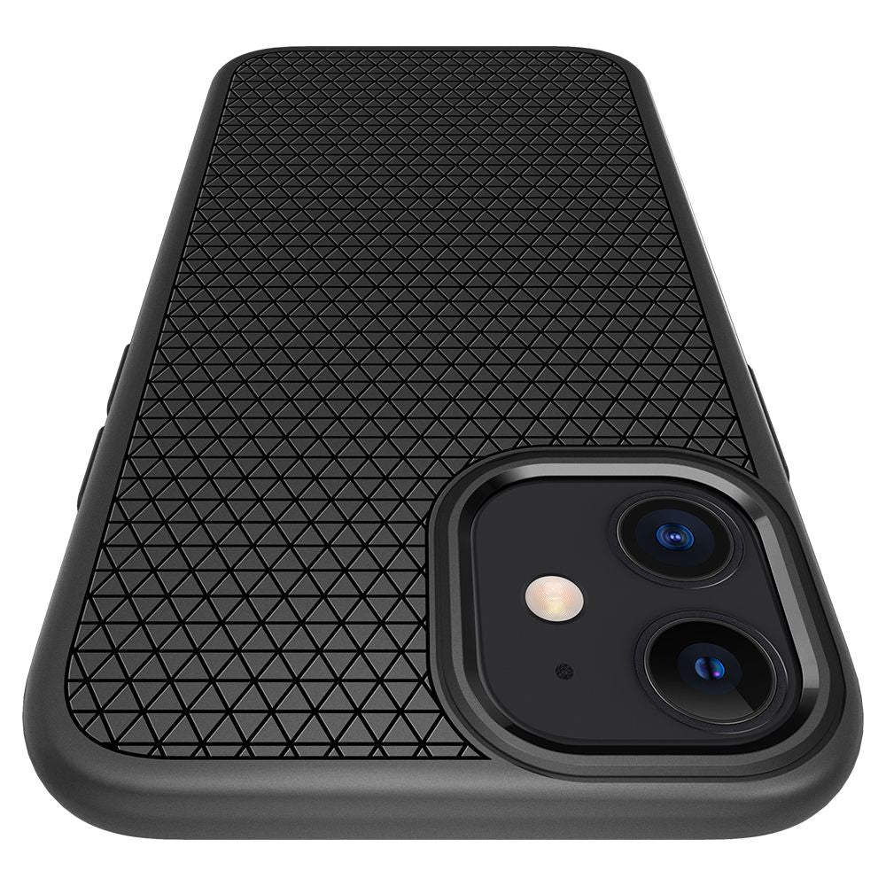 COPERTURA SPIGEN LIQUID AIR IPHONE 12 MINI NERO OPACO