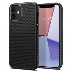 COPERTURA SPIGEN LIQUID AIR IPHONE 12 MINI NERO OPACO