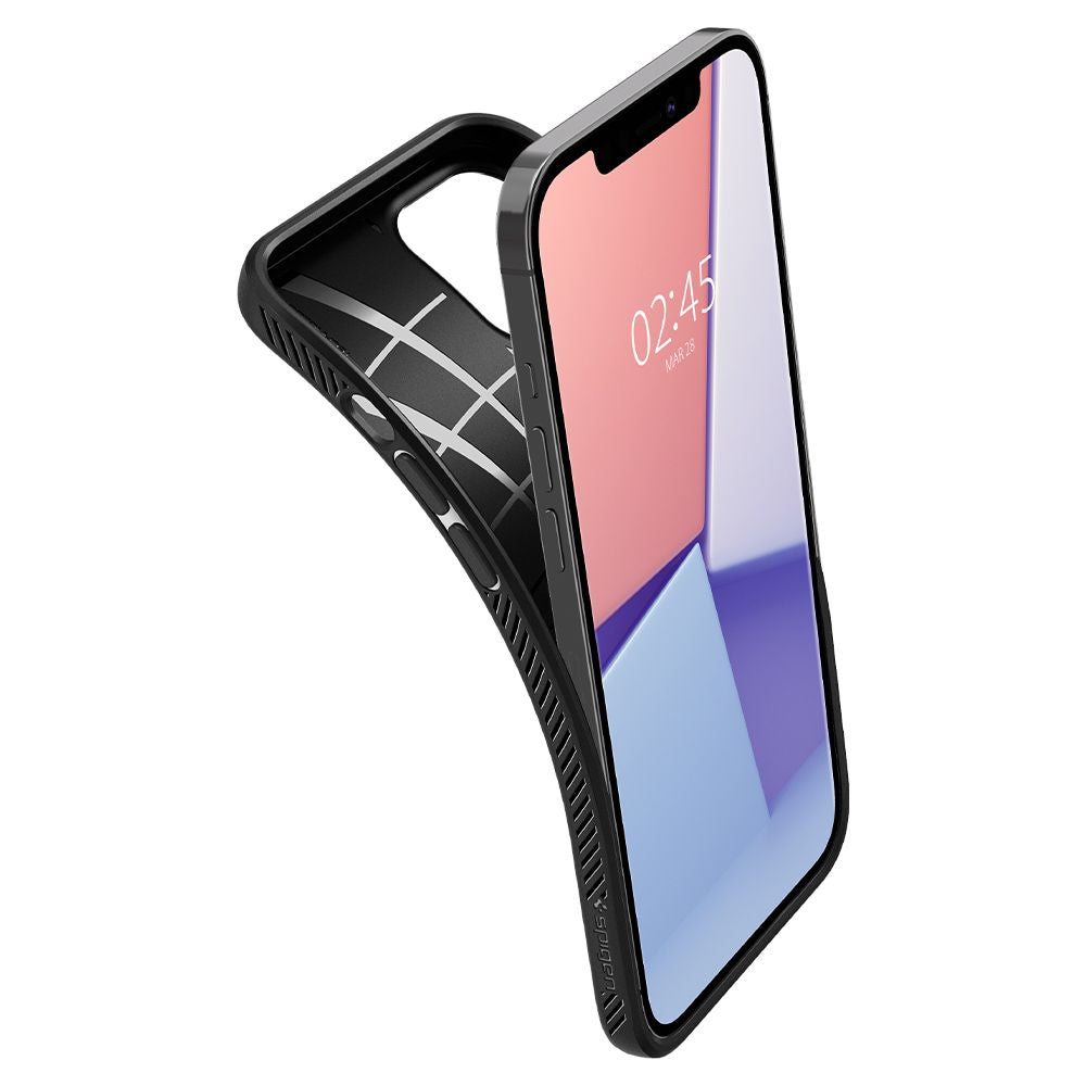 COPERTURA SPIGEN LIQUID AIR IPHONE 12/12 PRO NERO OPACO