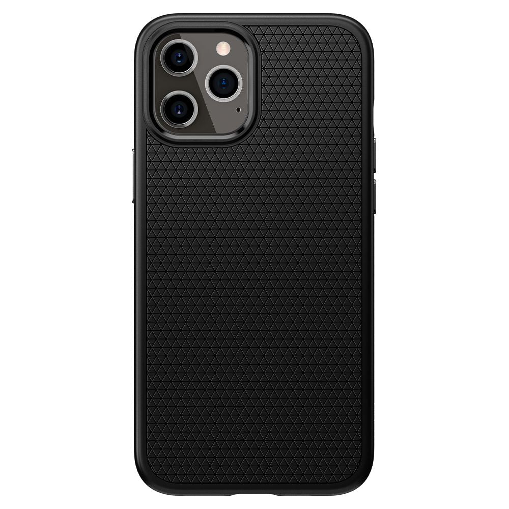 COPERTURA SPIGEN LIQUID AIR IPHONE 12/12 PRO NERO OPACO