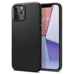 COPERTURA SPIGEN LIQUID AIR IPHONE 12/12 PRO NERO OPACO