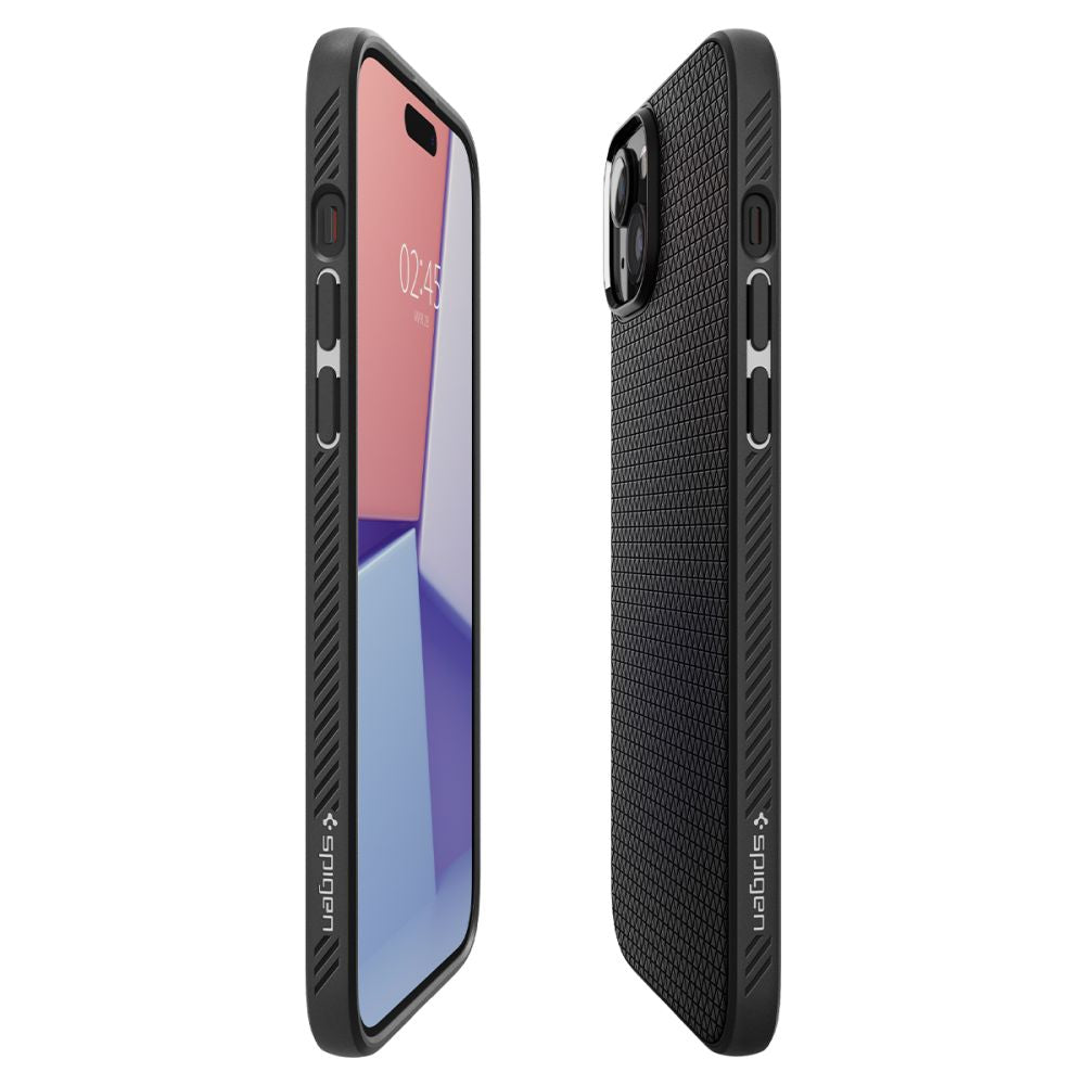 COPERTURA SPIGEN LIQUID AIR IPHONE 15 PLUS NERO OPACO