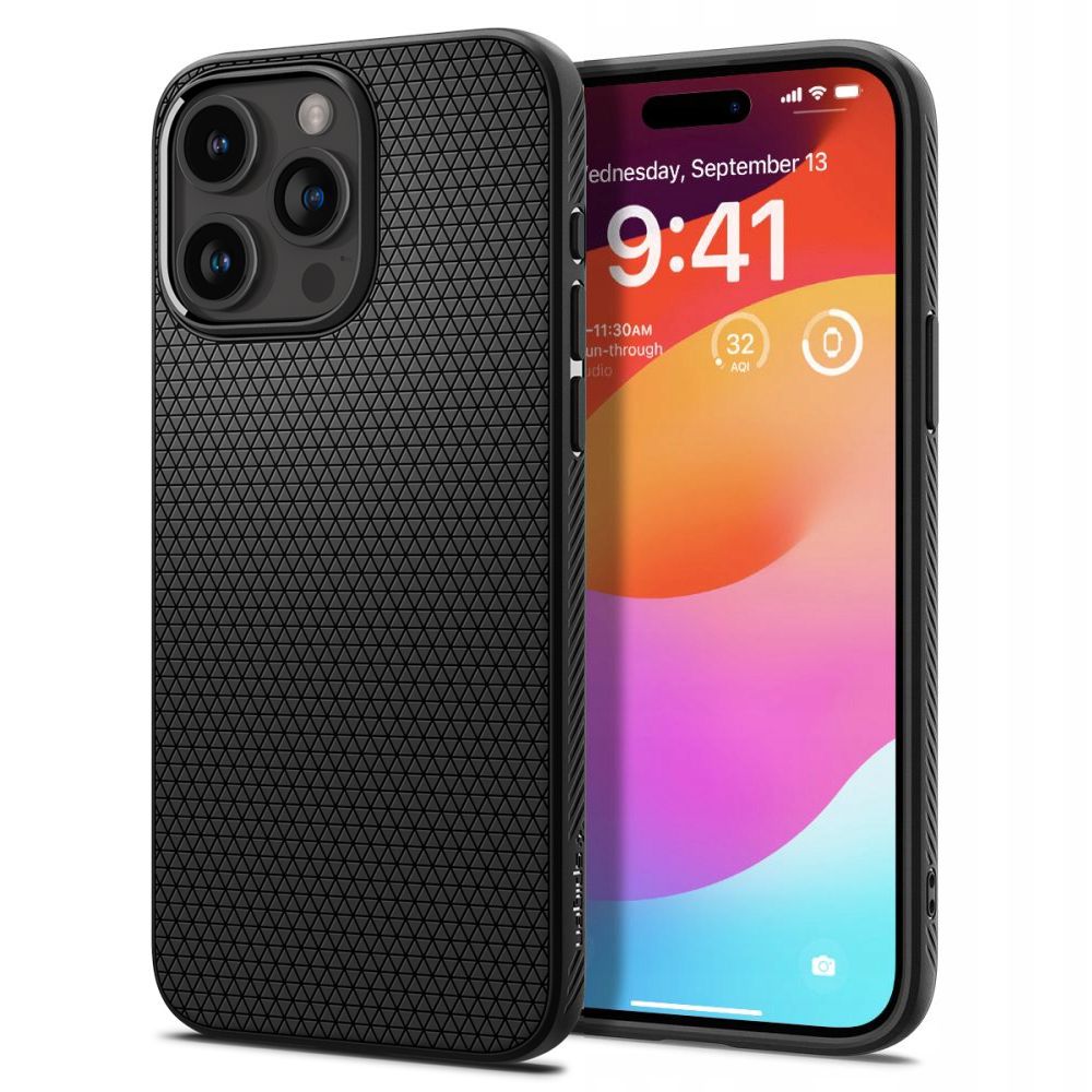 COPERTURA SPIGEN LIQUID AIR IPHONE 15 PRO NERO OPACO