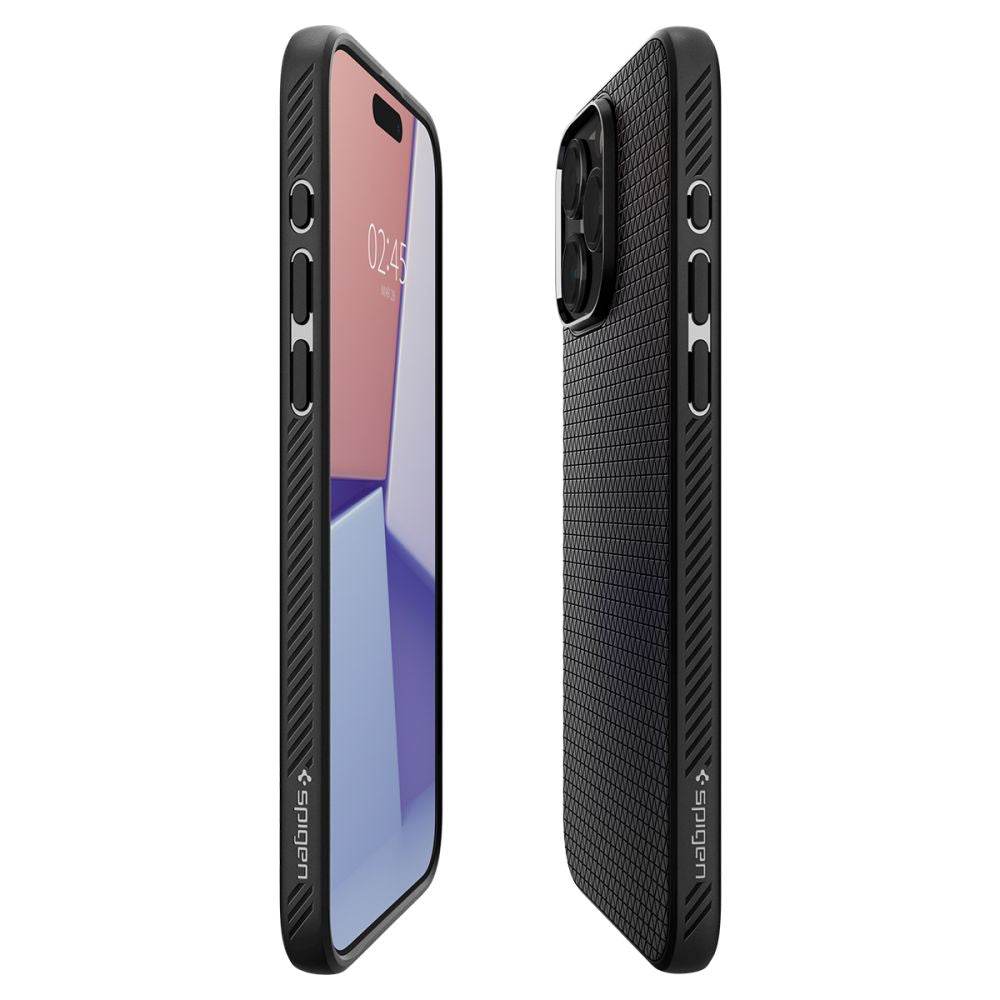 COPERTURA SPIGEN LIQUID AIR IPHONE 15 PRO MAX NERO OPACO