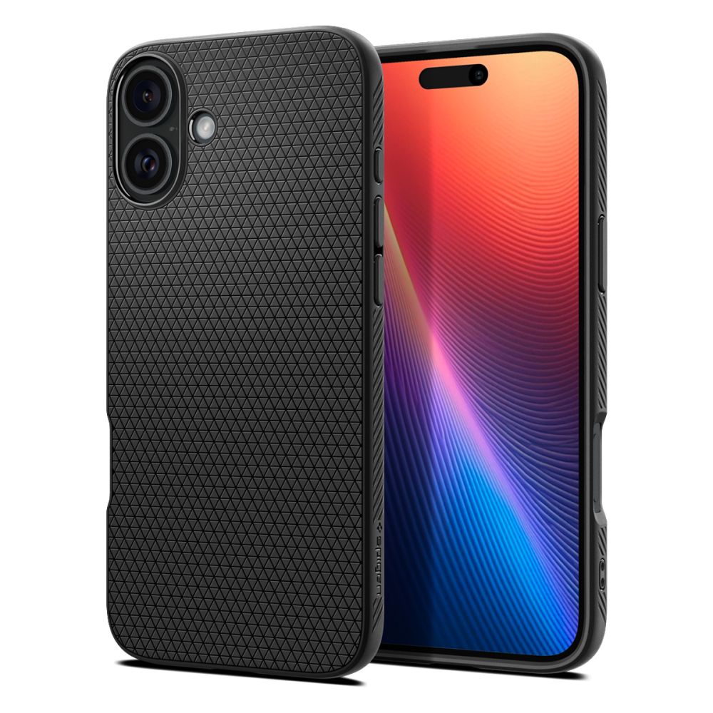 COPERTURA SPIGEN LIQUID AIR IPHONE 16 NERO OPACO