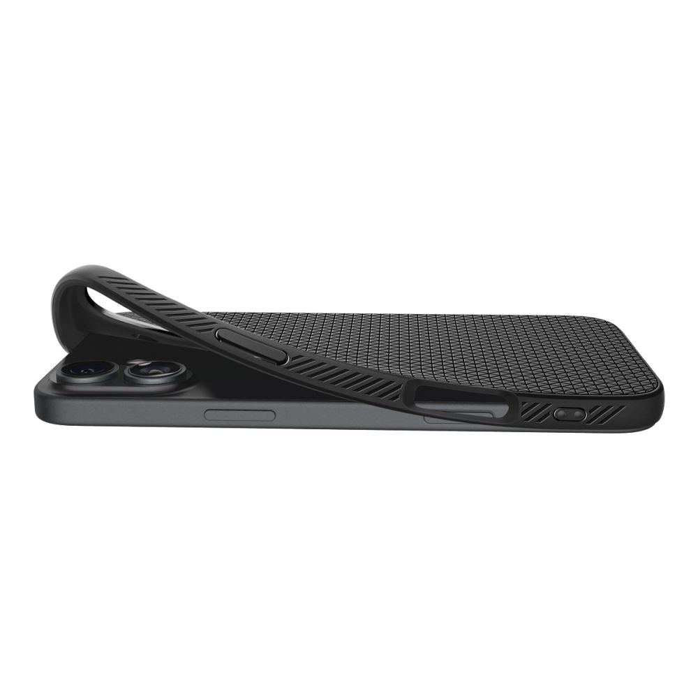 COPERTURA SPIGEN LIQUID AIR IPHONE 16 PLUS NERO OPACO