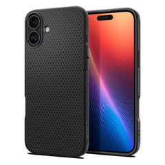COPERTURA SPIGEN LIQUID AIR IPHONE 16 PLUS NERO OPACO