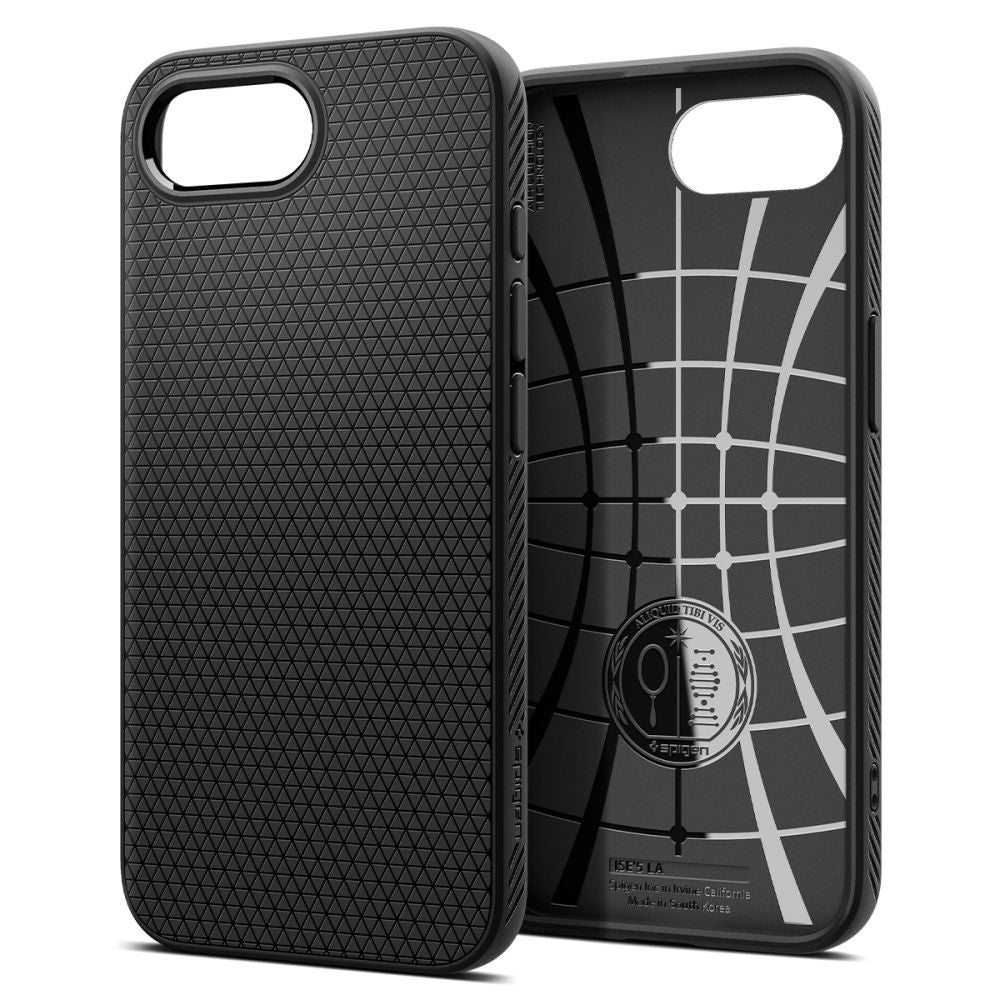 COPERTURA SPIGEN LIQUID AIR IPHONE 16E NERO OPACO