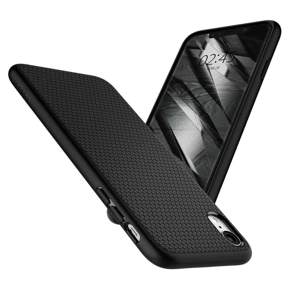 COPERTURA SPIGEN LIQUID AIR IPHONE XR NERO OPACO