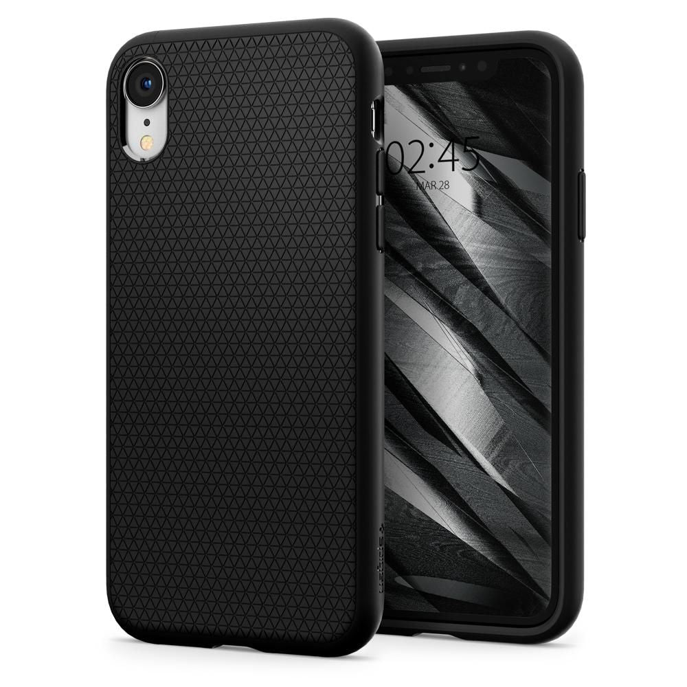 COPERTURA SPIGEN LIQUID AIR IPHONE XR NERO OPACO