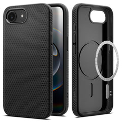 COPERTURA SPIGEN LIQUID AIR MAG MAGSAFE IPHONE 16E NERO OPACO