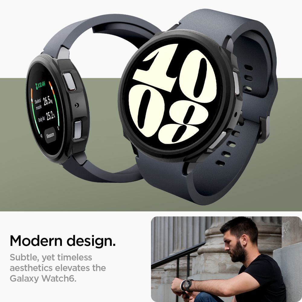 CUSTODIA SPIGEN LIQUID AIR SAMSUNG GALAXY WATCH 6 (44 MM) NERO OPACO