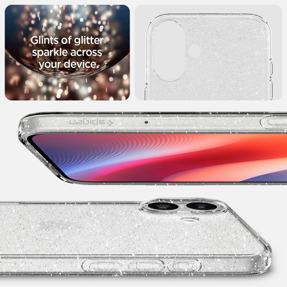 COPERTURA SPIGEN LIQUID CRYSTAL IPHONE 16 PLUS GLITTER CRYSTAL