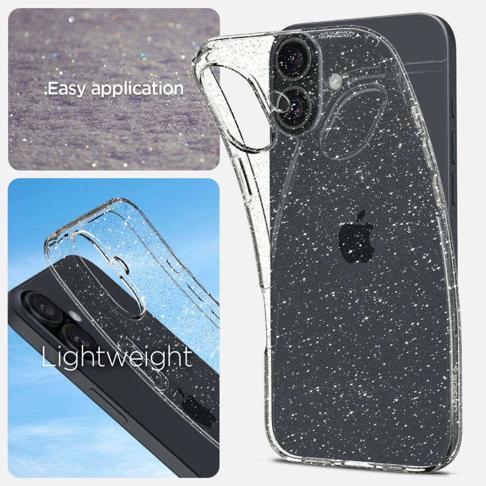 COPERTURA SPIGEN LIQUID CRYSTAL IPHONE 16 PLUS GLITTER CRYSTAL