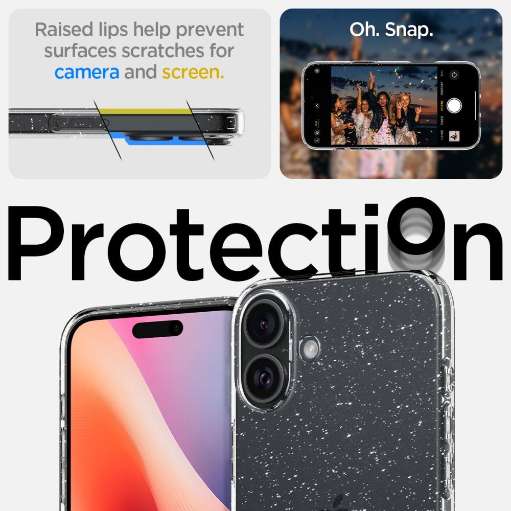 COPERTURA SPIGEN LIQUID CRYSTAL IPHONE 16 PLUS GLITTER CRYSTAL