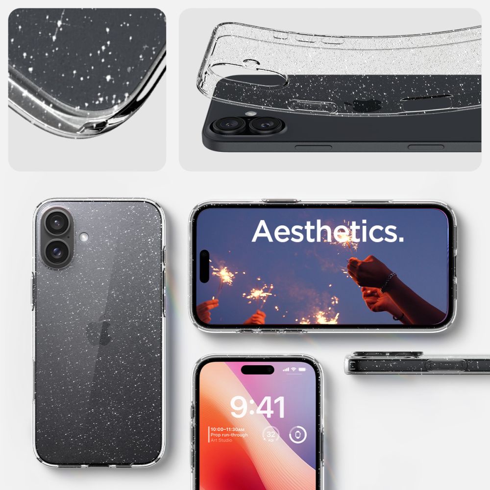 COPERTURA SPIGEN LIQUID CRYSTAL IPHONE 16 PLUS GLITTER CRYSTAL