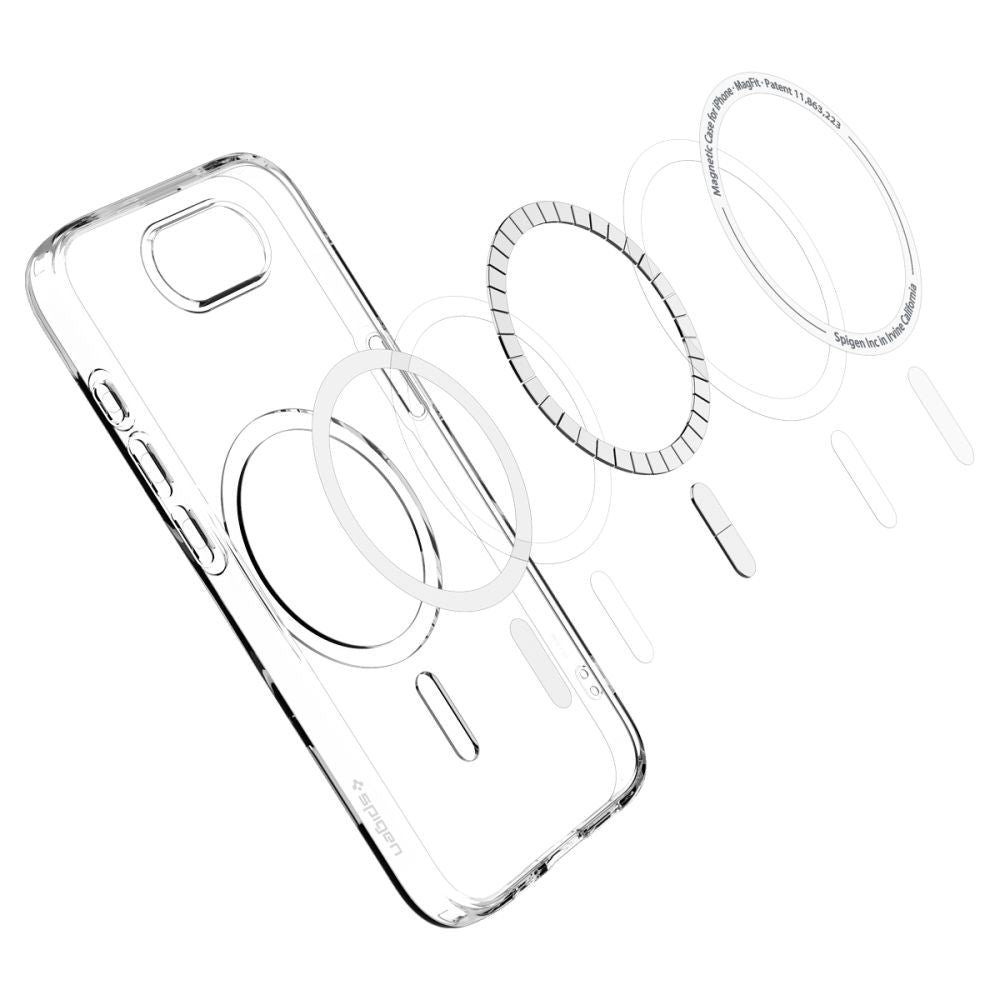 COPERTURA SPIGEN LIQUID CRYSTAL MAG MAGSAFE IPHONE 16E TRASPARENTE