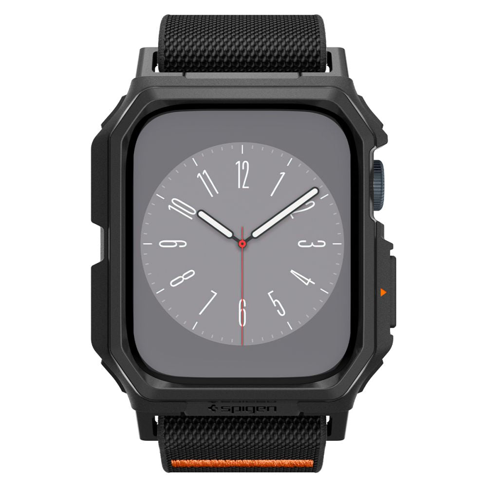 CINTURINO CON CASE PROTETTIVO PER APPLE WATCH 4 / 5 / 6 / 7 / 8 / 9 / SE 44 / 45 MM SPIGEN LITE FIT "PRO" NERO OPACO