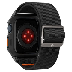 CINTURINO CON CASE PROTETTIVO PER APPLE WATCH 4 / 5 / 6 / 7 / 8 / 9 / SE 44 / 45 MM SPIGEN LITE FIT "PRO" NERO OPACO