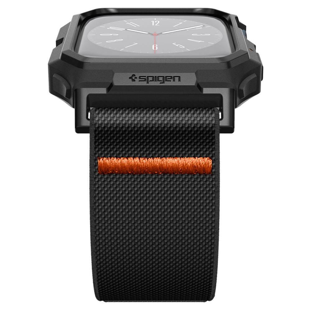 CINTURINO CON CASE PROTETTIVO PER APPLE WATCH 4 / 5 / 6 / 7 / 8 / 9 / SE 44 / 45 MM SPIGEN LITE FIT "PRO" NERO OPACO