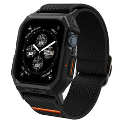 CINTURINO CON CASE PROTETTIVO PER APPLE WATCH 4 / 5 / 6 / 7 / 8 / 9 / SE 44 / 45 MM SPIGEN LITE FIT "PRO" NERO OPACO