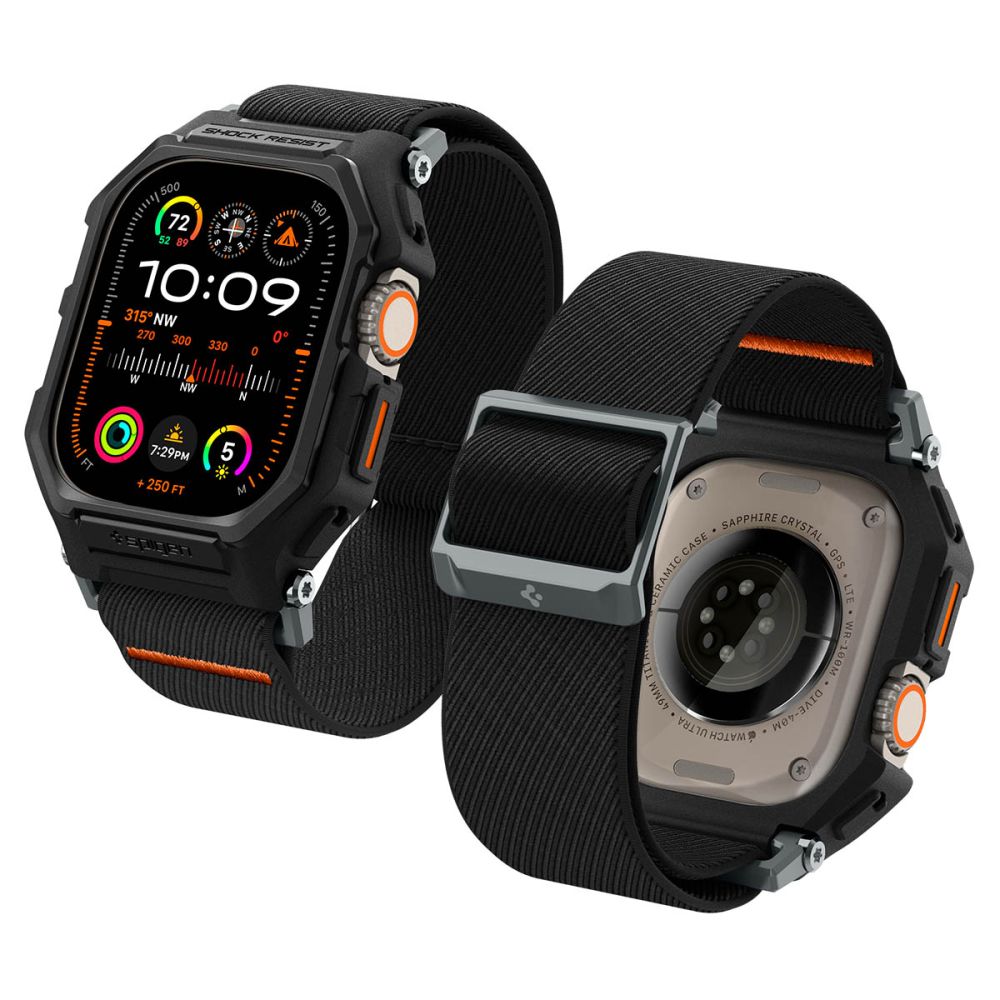 CINTURINO CON CASE PROTETTIVO SPIGEN LITE FIT "PRO" APPLE WATCH ULTRA 49 MM NERO OPACO