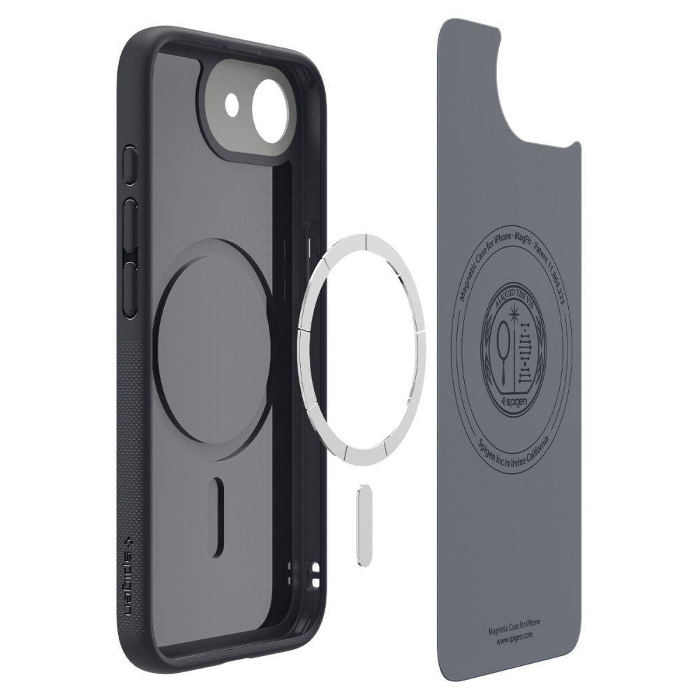 COPERTURA SPIGEN NANO POP MAG MAGSAFE IPHONE 16E NERO SESAMO
