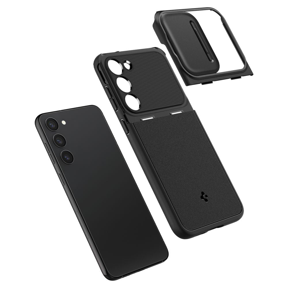 COPERTURA SPIGEN OPTIK ARMOR GALAXY S23 NERA