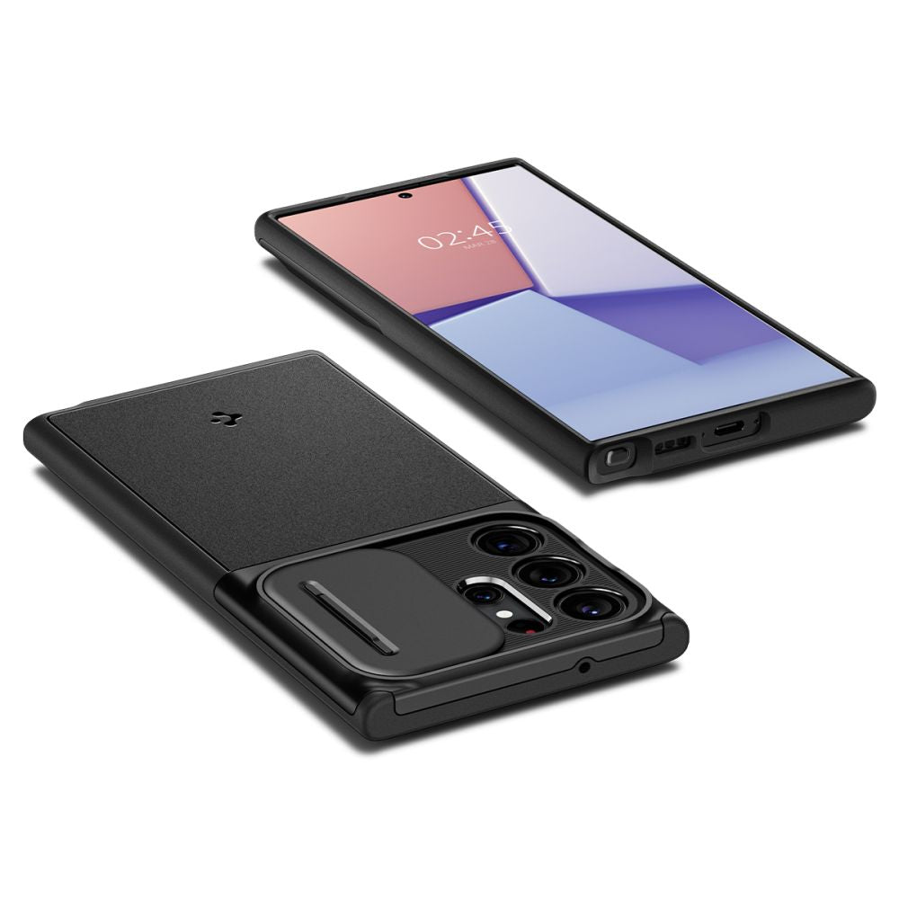 COPERTURA SPIGEN OPTIK ARMOR GALAXY S23 ULTRA NERA