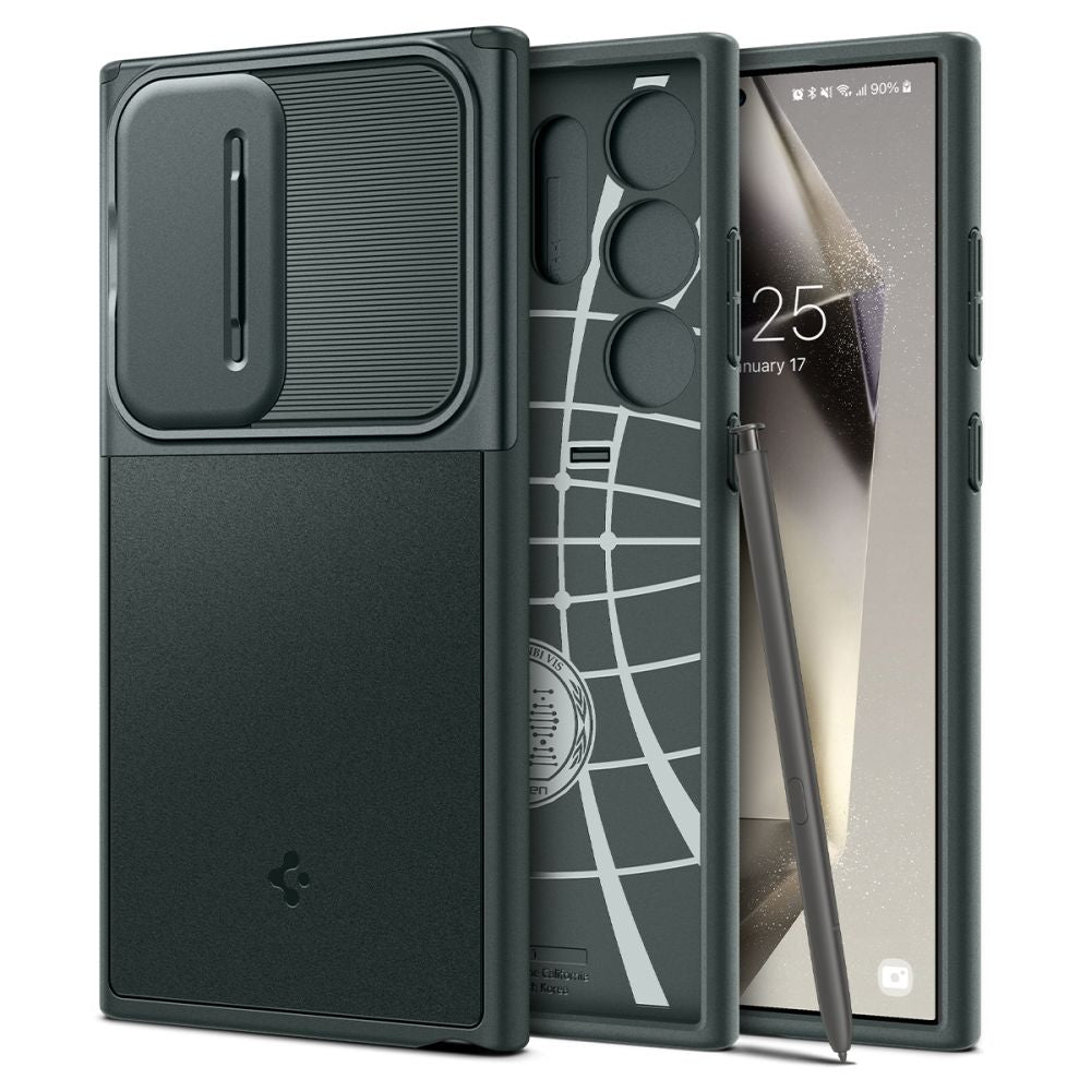 COPERTURA SPIGEN OPTIK ARMOR GALAXY S24 ULTRA ABYSS GREEN