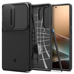 COPERTURA SPIGEN OPTIK ARMOR GALAXY S25 ULTRA NERA
