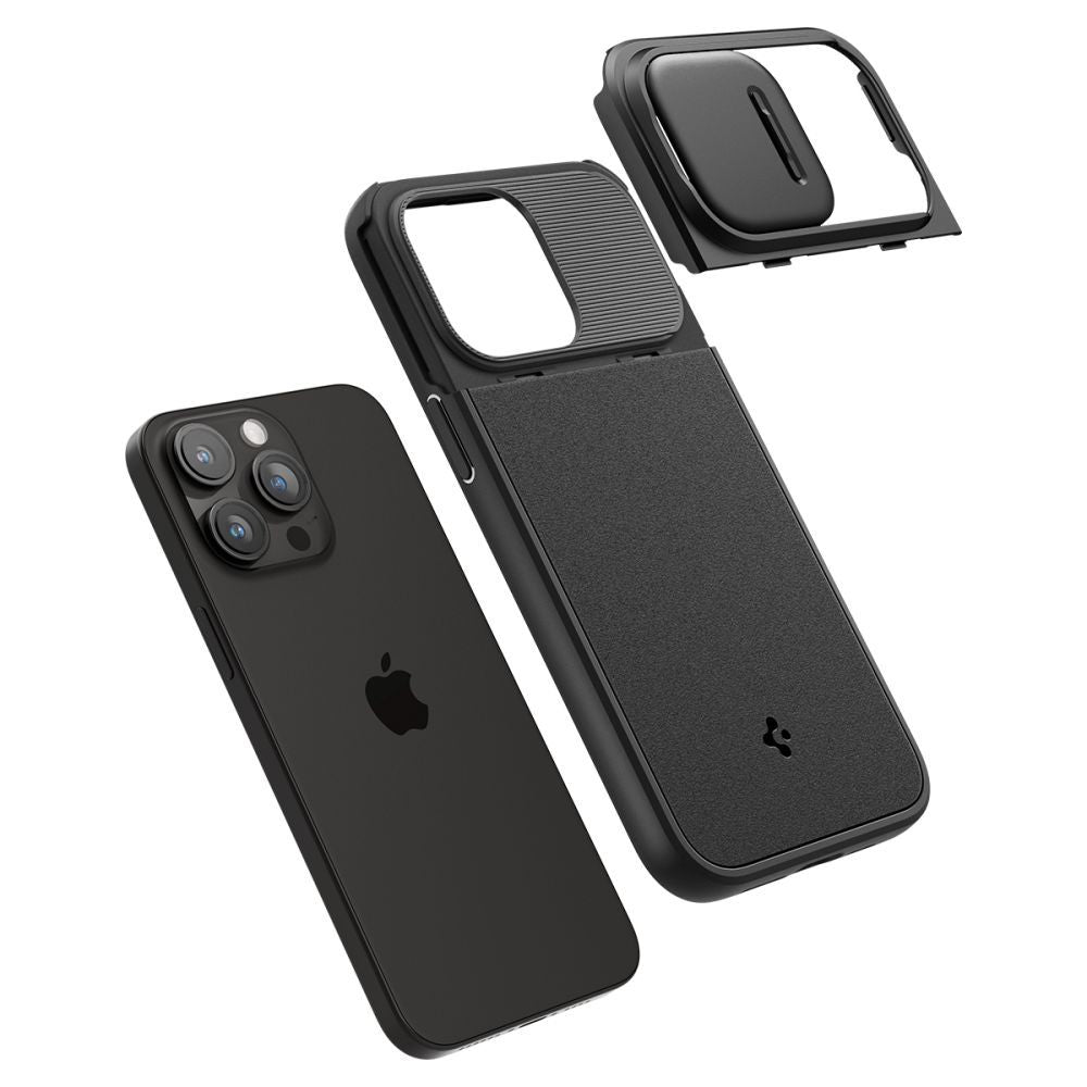 COPERTURA SPIGEN OPTIK ARMOR MAG MAGSAFE IPHONE 15 PRO NERA