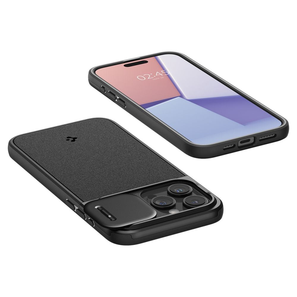 COPERTURA SPIGEN OPTIK ARMOR MAG MAGSAFE IPHONE 15 PRO NERA